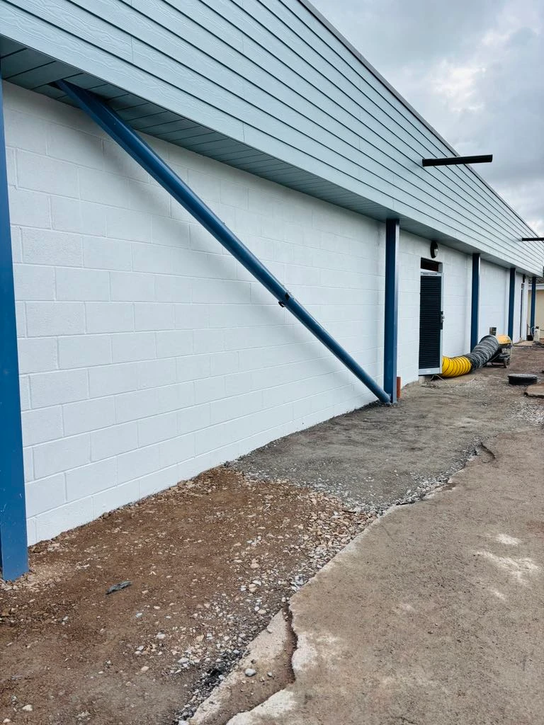 Completed exterior painting project at Ruda Holiday Park